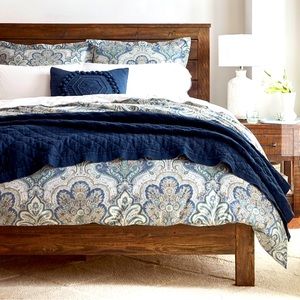 🥂SOLD🥂Pottery Barn Jordana Paisley Percale King Duvet Cover & 4 Shams
